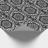 Papier Cadeau étiquette cadeau opulence bw  (Coin)