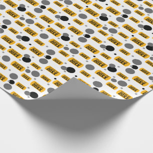 Papier Cadeau Étiquette de chien jaune "Classe de" et enveloppes