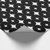 Papier Cadeau Étoile 7 noire et blanche (Coin)