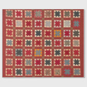 Papier Cadeau Étoile à huit pointes dans des couleurs chaudes (Plat)