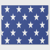 Papier Cadeau Étoile blanche sur Arrière - plan bleu (Plat)