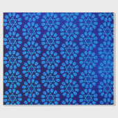 Papier Cadeau Étoile Bleue De David Hanoukka (Plat)