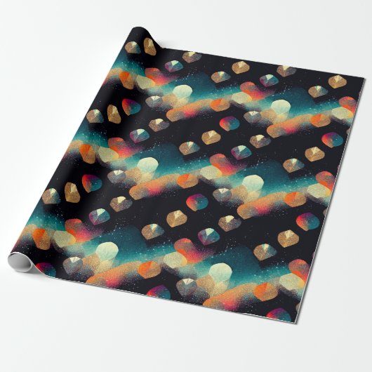 Papier Cadeau Étoile Brillante (Déroulé)