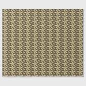 Papier Cadeau Etoile Brown blanc rustique couleur design (Plat)