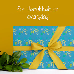 Papier Cadeau Étoile contemporaine à la mode multicolore de Davi