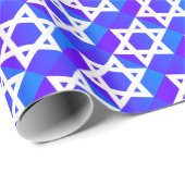 Papier Cadeau Étoile de David (Coin rond)