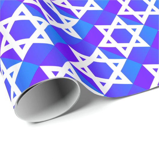 Papier Cadeau Étoile de David (Coin rond)