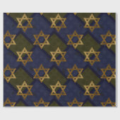 Papier Cadeau Étoile de David Bleu (Plat)
