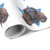 Papier Cadeau Étoile de David de Hanoukka - caniche - Bix (Coin rond)