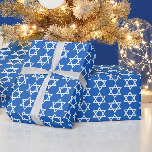 Papier Cadeau Étoile de David Hannukah (Vacances)