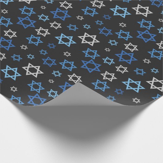 Papier Cadeau Étoile de David Hanoukka (Coin)
