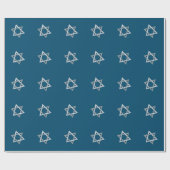 Papier Cadeau Étoile de David Hanoukka Parties scintillant (Plat)