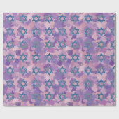 Papier Cadeau Étoile de David Hanukkah (Plat)