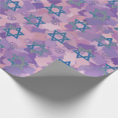 Papier Cadeau Étoile de David Hanukkah (Coin)