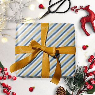 Papier Cadeau Étoile de David Motif rayé mignon de Hanukkah