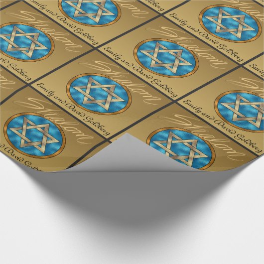 Papier Cadeau Etoile de David - Shalom - SRF (Coin)