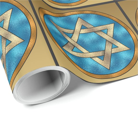 Papier Cadeau Étoile de David - SRF (Coin rond)