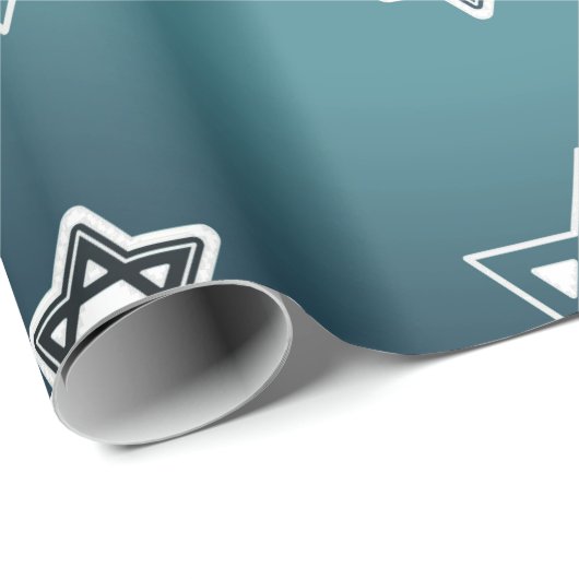 Papier Cadeau étoile de david wrapping (Coin rond)