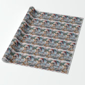 Papier Cadeau Étoile de mer de Noël dans l'océan (Déroulé)