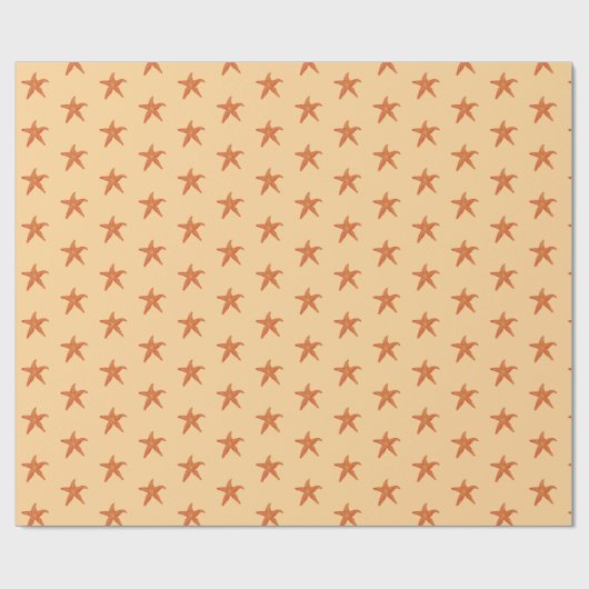 Papier Cadeau Étoile de mer mignonne (Plat)
