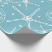 Papier Cadeau Étoile de mer Perle Blanche Mariage Shower de Fian (Coin)