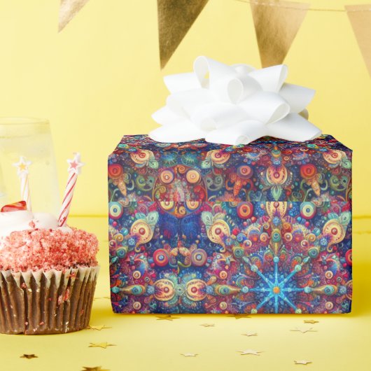 PAPIER CADEAU ÉTOILE DE NOËL (Fête d'anniversaire)