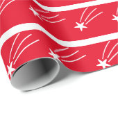 Papier Cadeau Étoile de Noël (Coin rond)