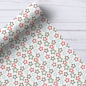 Papier Cadeau Étoile de Noël multicolore festive