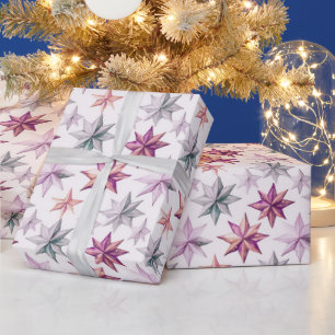Papier Cadeau Étoile de Noël Ornements de Noël moderne