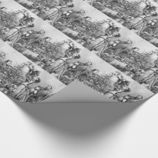 Papier Cadeau Étoile de Noël victorienne (Coin)