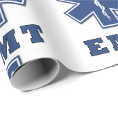 Papier Cadeau Étoile d'EMT de la vie (Coin rond)