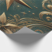 Papier Cadeau étoile dorée de Noël (Coin)