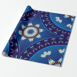 Papier Cadeau Étoile du matin (bleu)