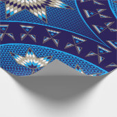 Papier Cadeau Étoile du matin (bleu) (Coin)