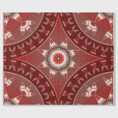 Papier Cadeau Étoile du matin (rouge) (Plat)