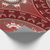 Papier Cadeau Étoile du matin (rouge) (Coin)