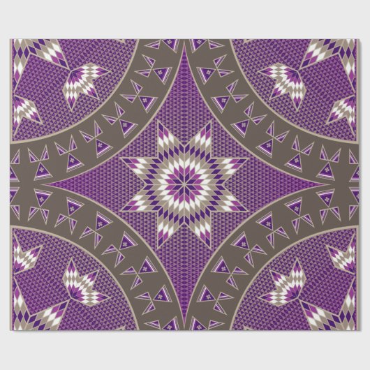 Papier Cadeau Étoile du matin (violet) (Plat)