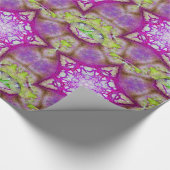PAPIER CADEAU ETOILE FUCHSIA VIOLET ROSE ABSTRAITE (Coin)