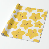 Papier Cadeau Étoile jaune ludique (Déroulé)