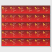 Papier Cadeau Étoile-Matt oriental. papier d'emballage de vers (Plat)