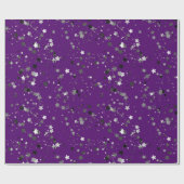 Papier Cadeau Étoile nuit - violet (Plat)