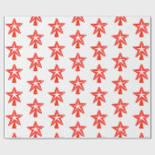 Papier Cadeau Étoile rouge (Plat)
