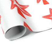 Papier Cadeau Étoile rouge (Coin rond)