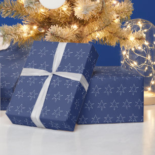 Papier Cadeau Étoile Royale de Noël