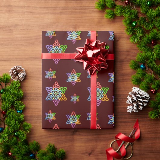 Papier Cadeau Étoile Sacrée - Étoile De Vie, 02/3D-CF. (Cadeau de vacances)