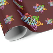 Papier Cadeau Étoile Sacrée - Étoile De Vie, 02/3D-CF. (Coin rond)