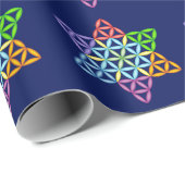 Papier Cadeau Étoile Sacrée - Étoile De Vie, 02/3D-CF. (Coin rond)