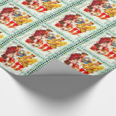 Papier Cadeau Étoile ukrainienne et Didukh de Noël (Coin)