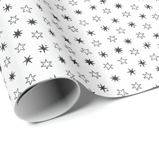 Papier Cadeau Étoiles (Coin rond)
