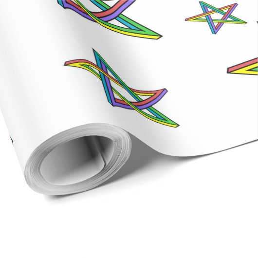 Papier Cadeau Étoiles (Coin rond)